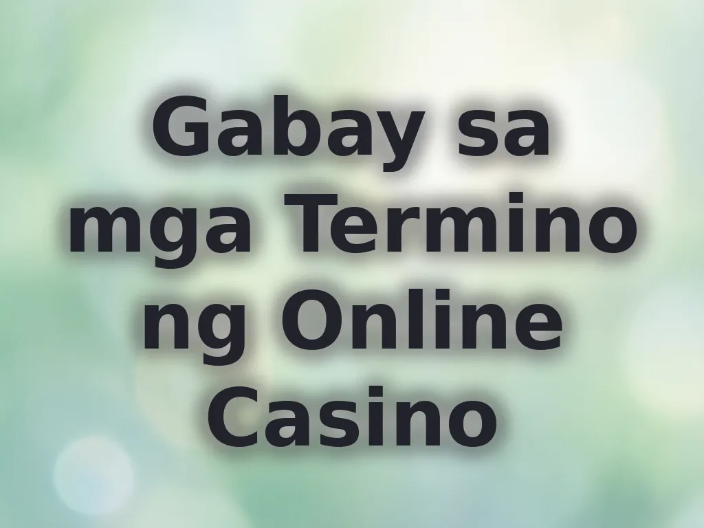 Gambling terms guide